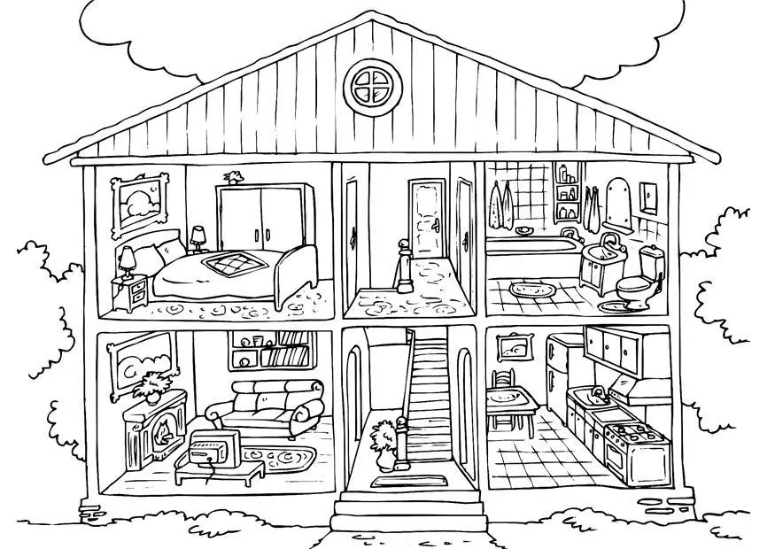 House Coloring Pages 19