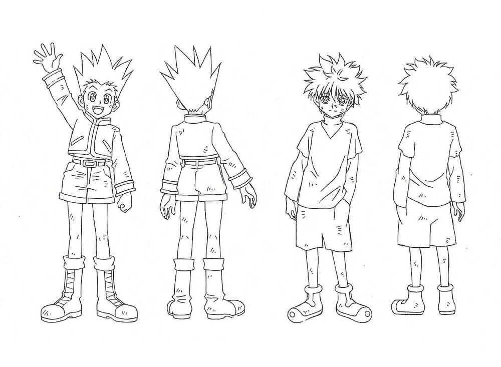 Desenhos de Hunter x Hunter Para Colorir 3