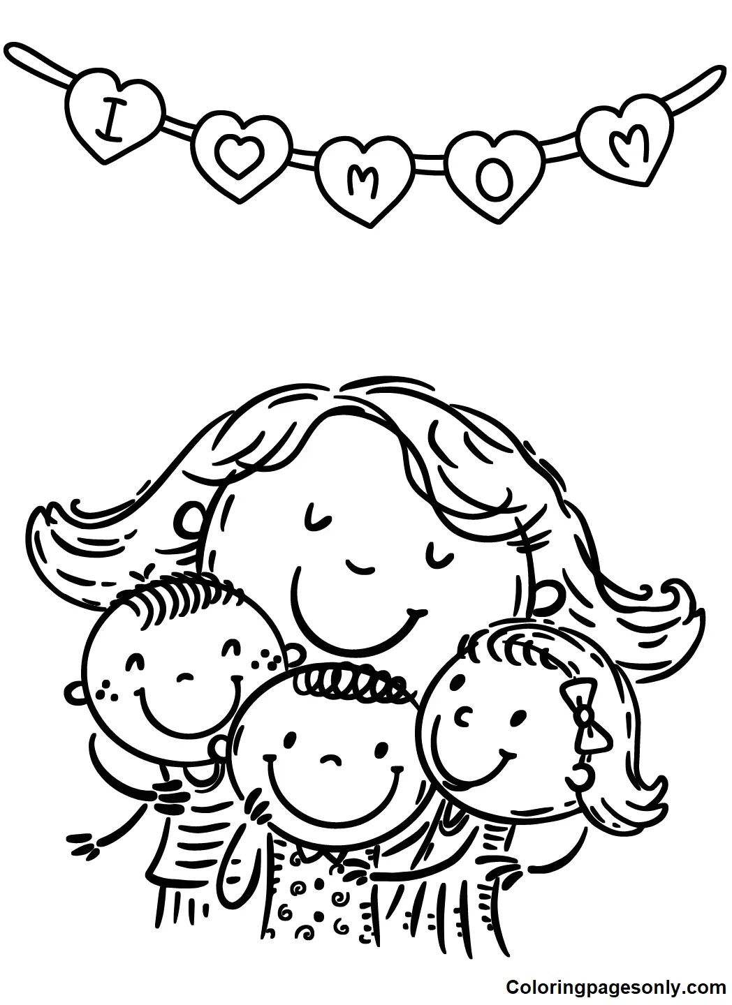 I Love Mom Coloring Pages 22