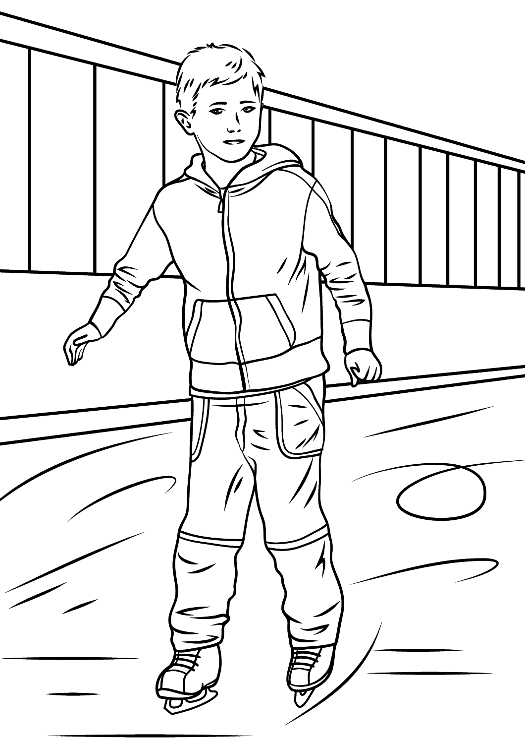 Ice skating Coloring Pages 2