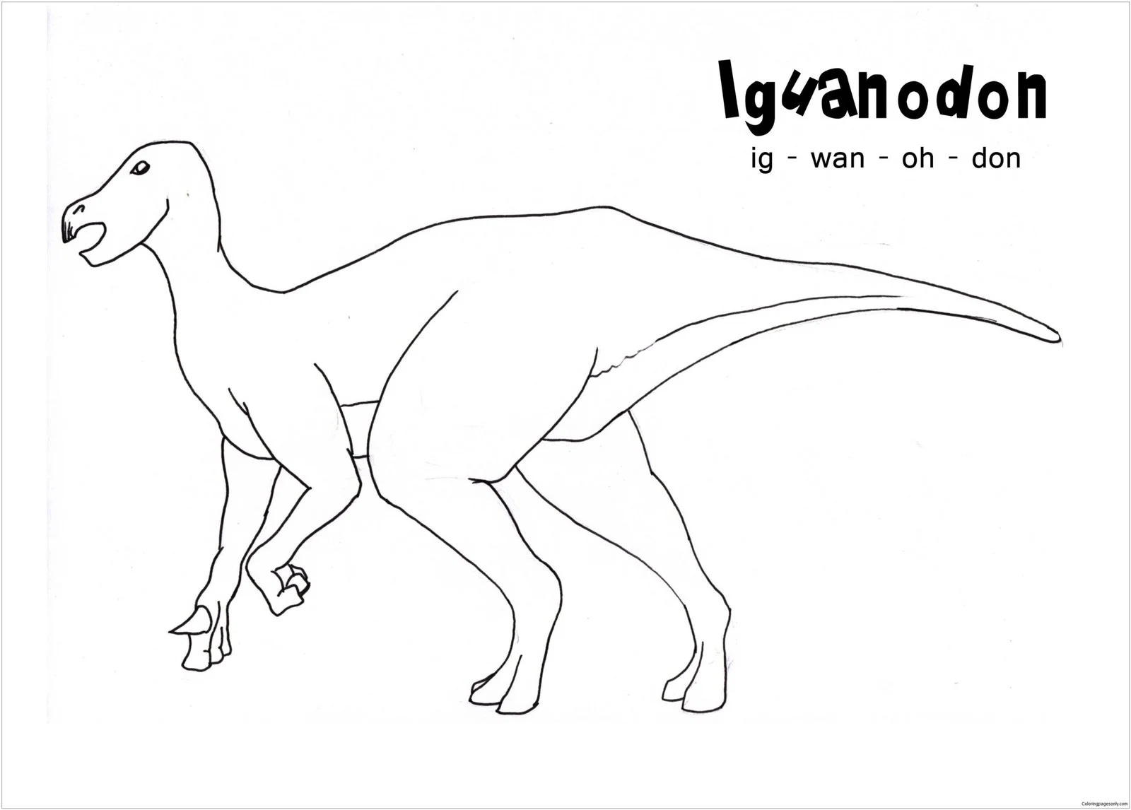 Iguanodon Para Colorear