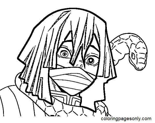 Iguro Obanai Coloring Pages 6