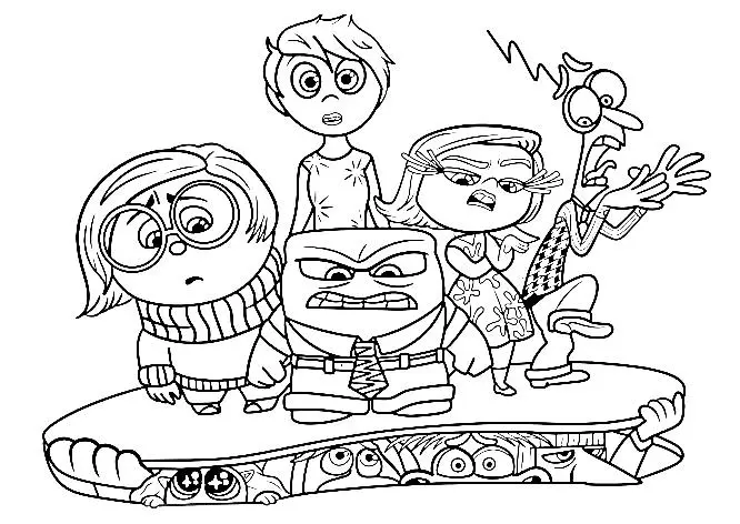 Inside Out 2 Para Colorir 11