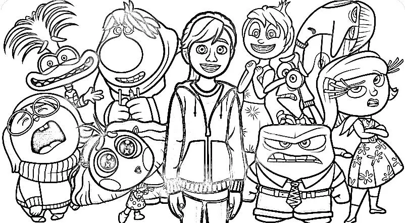 Inside Out 2 Para Colorir 16