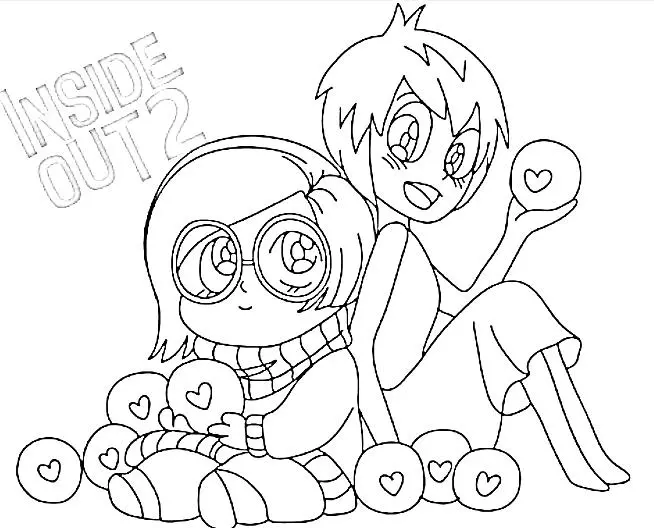 Inside Out 2 Para Colorir 34