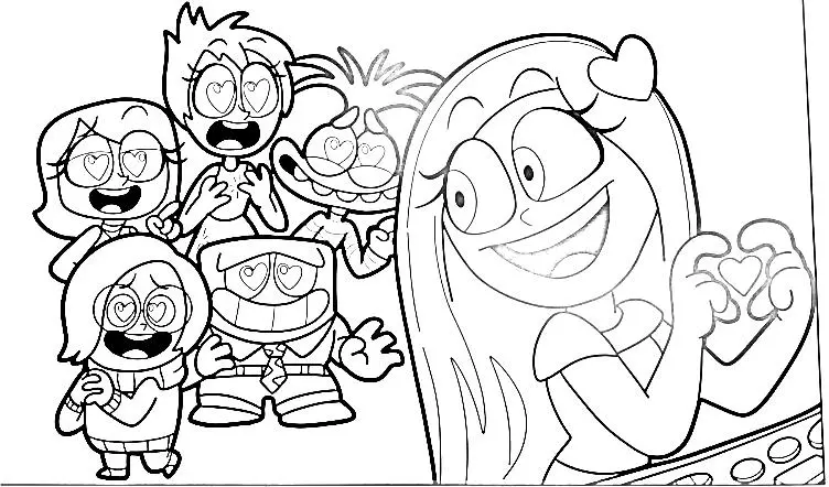 Inside Out 2 Para Colorir 36