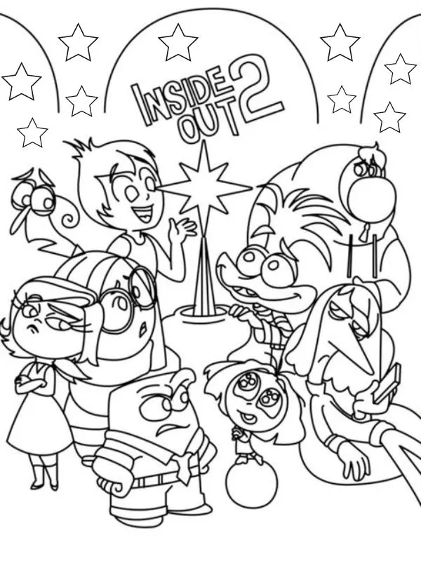 Inside Out 2 Para Colorir 38