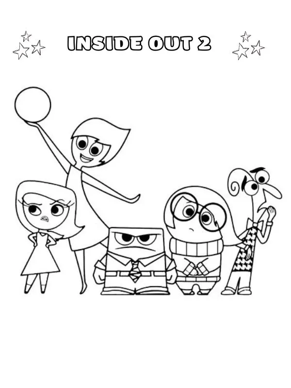 Inside Out 2 coloring pages 75