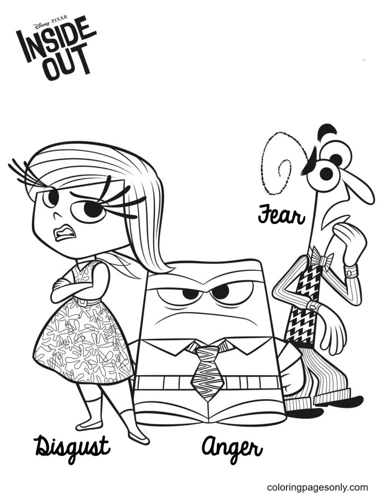 Inside Out Coloring Pages 36