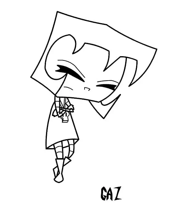 Invader Zim Para Colorear 10