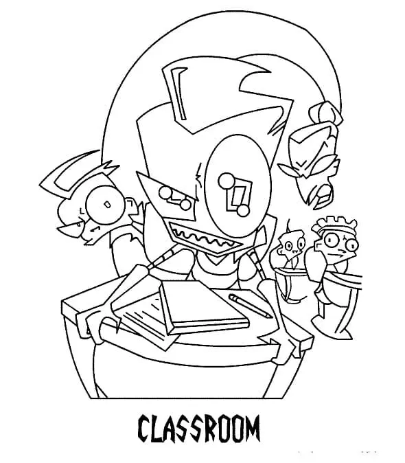 Invader Zim Para Colorear 34