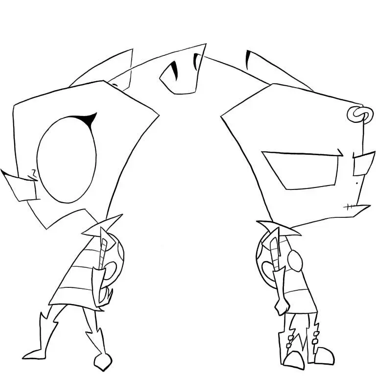 Invader Zim Para Colorear 4