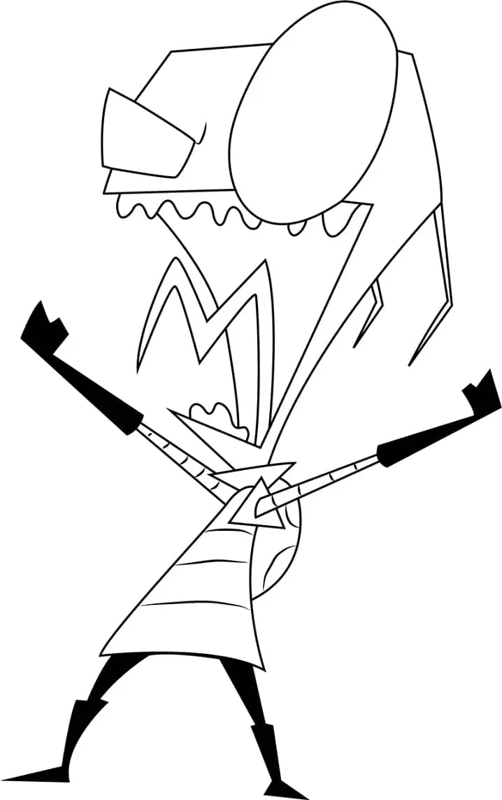 Invader Zim Para Colorear 41