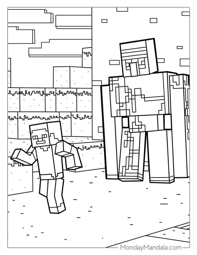 Iron Golem Coloring Pages 3