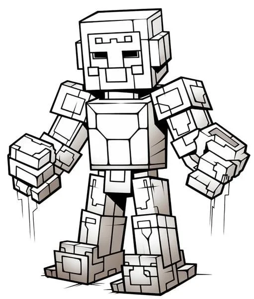 Iron Golem Coloring Pages 9