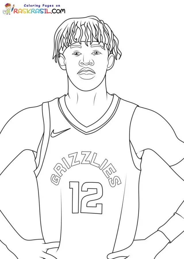 Desenhos de Ja Morant Para Colorir 2