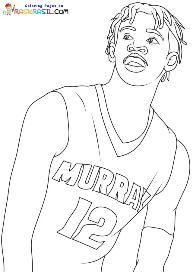 Desenhos de Ja Morant Para Colorir 7