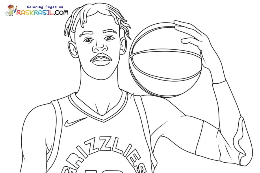 Desenhos de Ja Morant Para Colorir 9