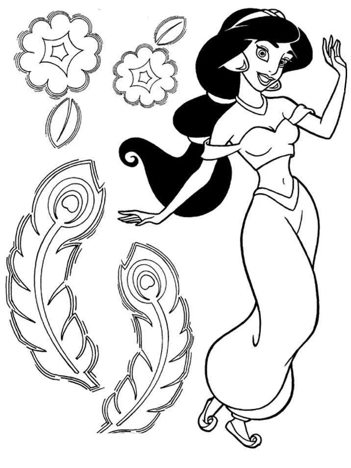 Jasmine Coloring Pages 16