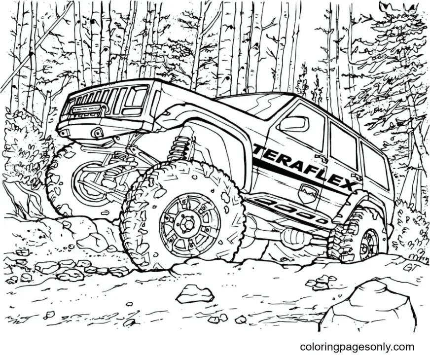 Jeep Coloring Pages 1