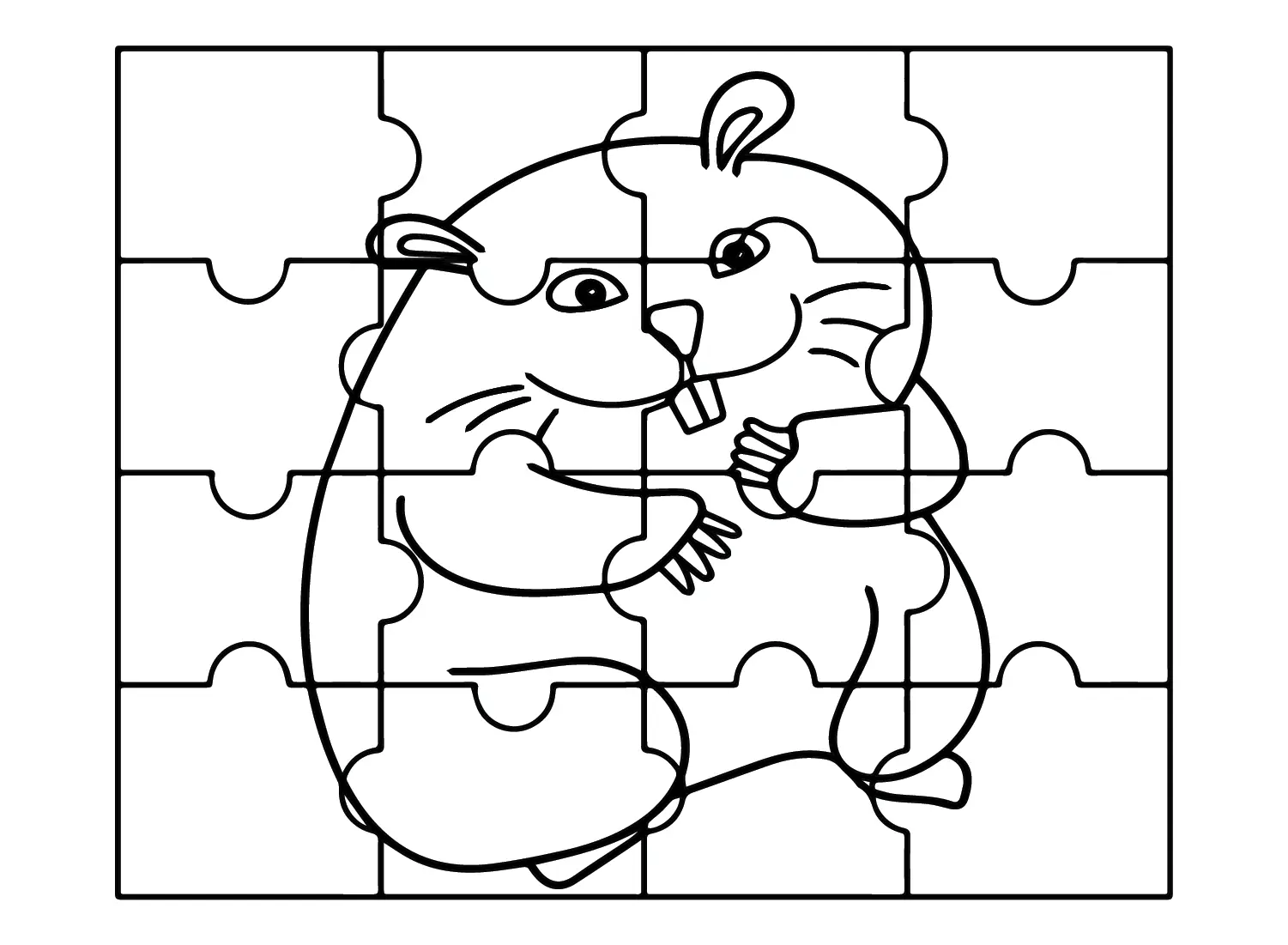 Jigsaw Puzzle Coloring Pages 1