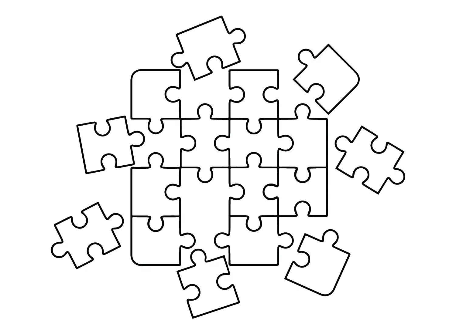 Jigsaw Puzzle Coloring Pages 13