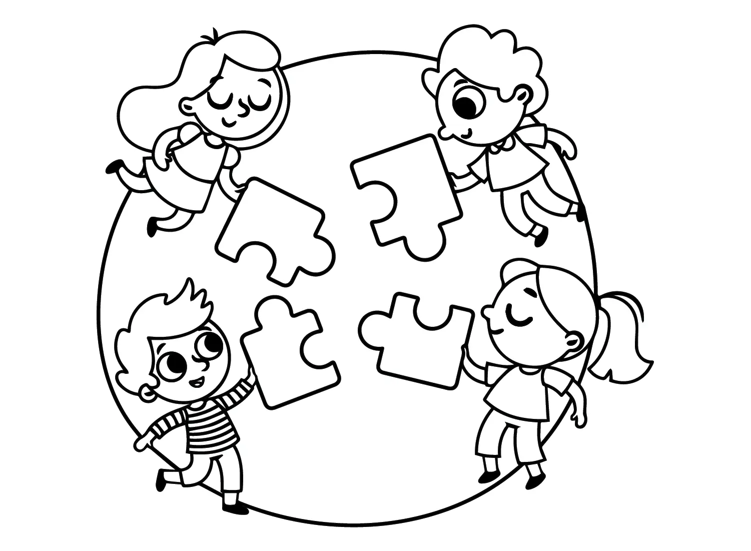 Jigsaw Puzzle Coloring Pages 21