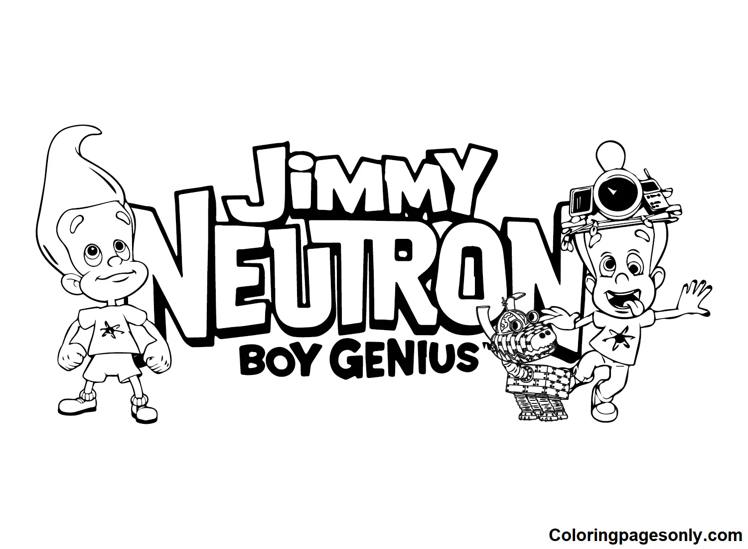 Jimmy Neutron Coloring Pages 2