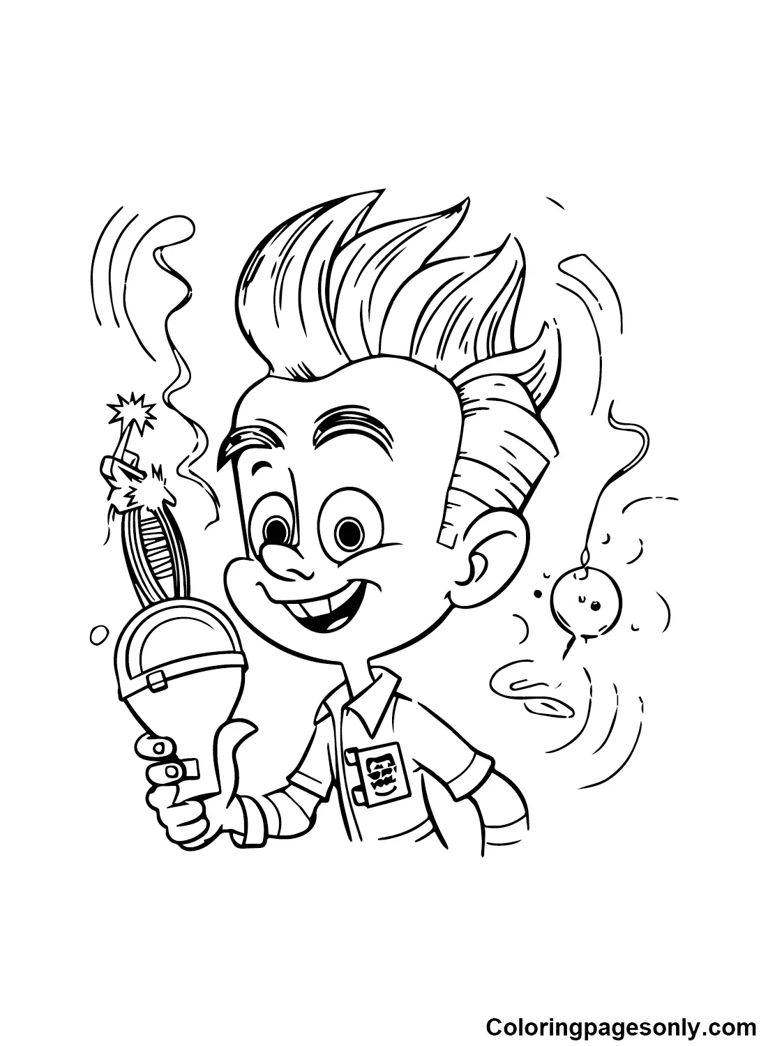 Jimmy Neutron Coloring Pages 4