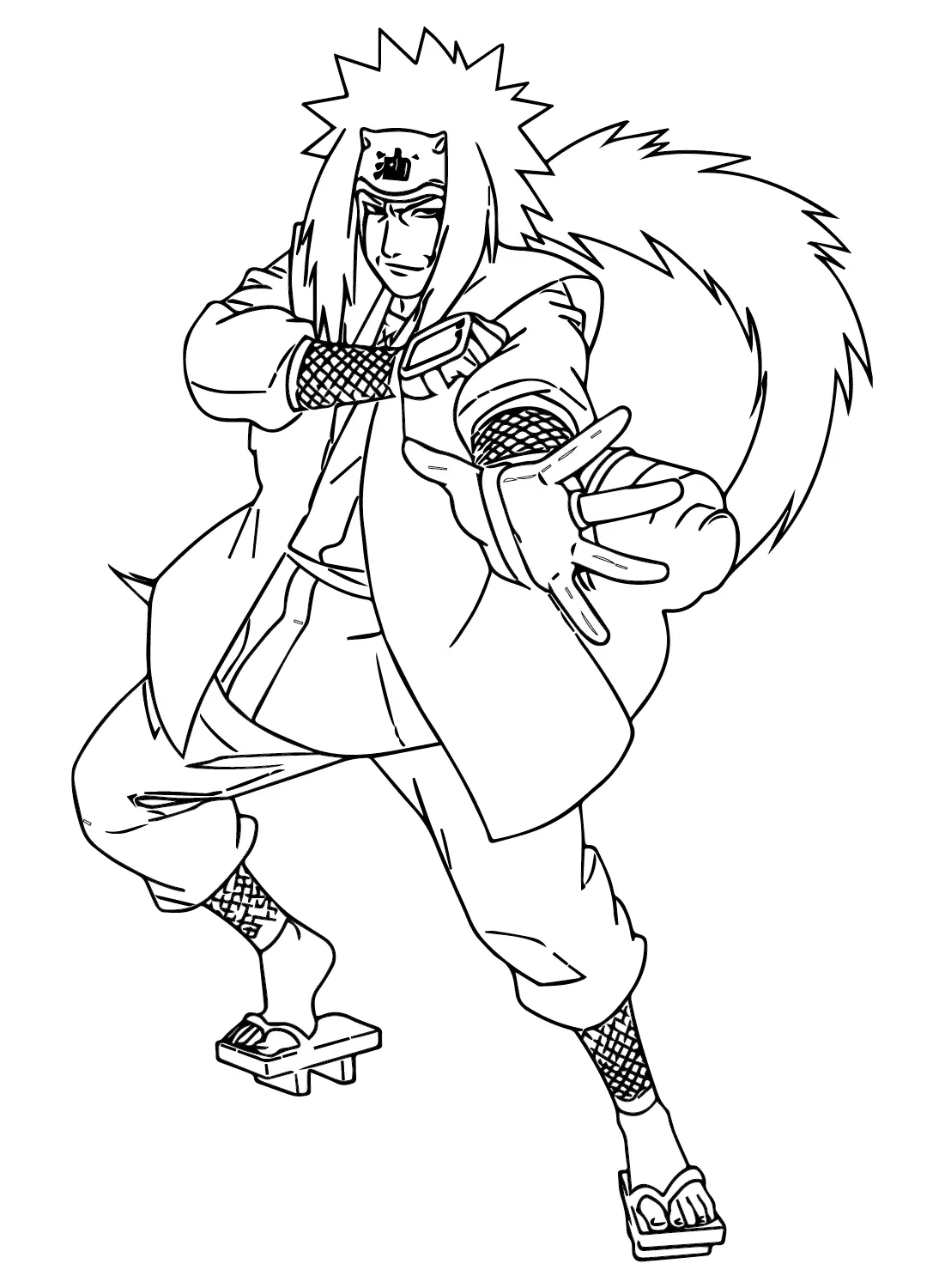 Jiraiya Para Colorear