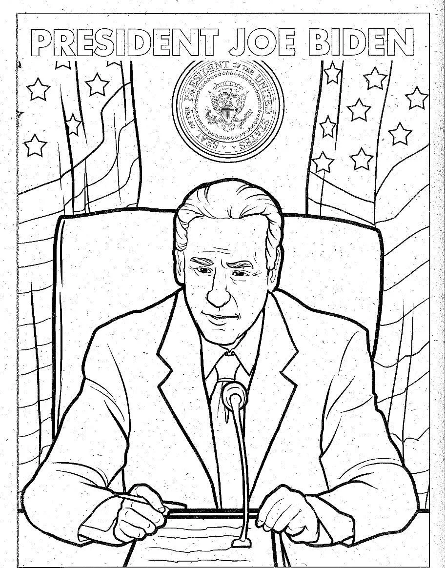 Joe Biden Coloring Pages 3