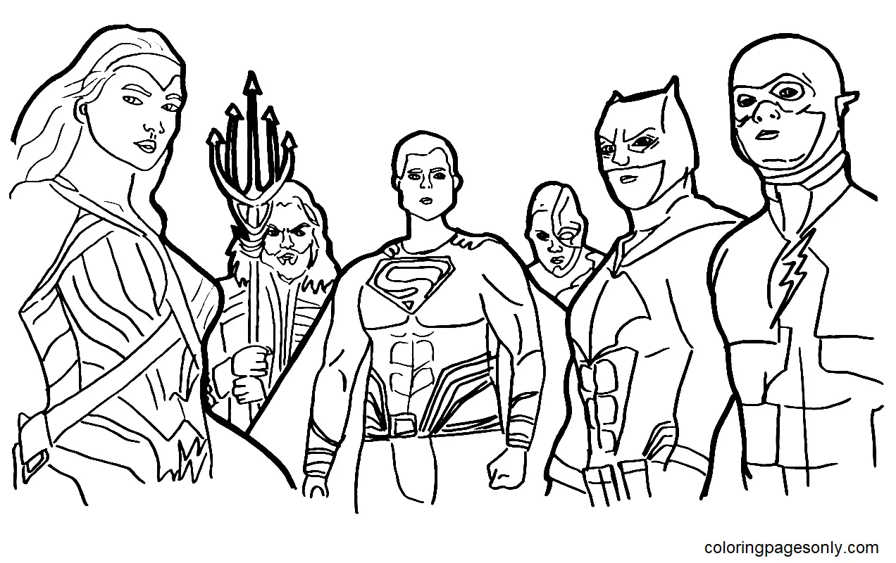 Justice League Coloring Pages 1