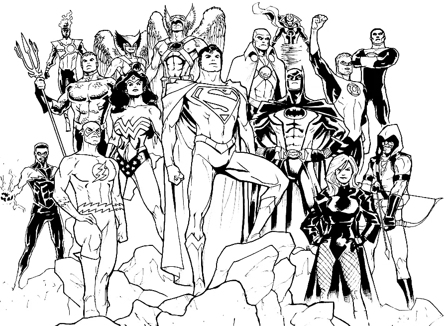 Justice League Coloring Pages 18