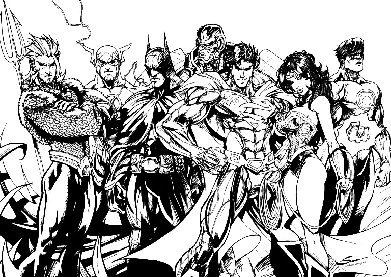 Justice League Coloring Pages 19