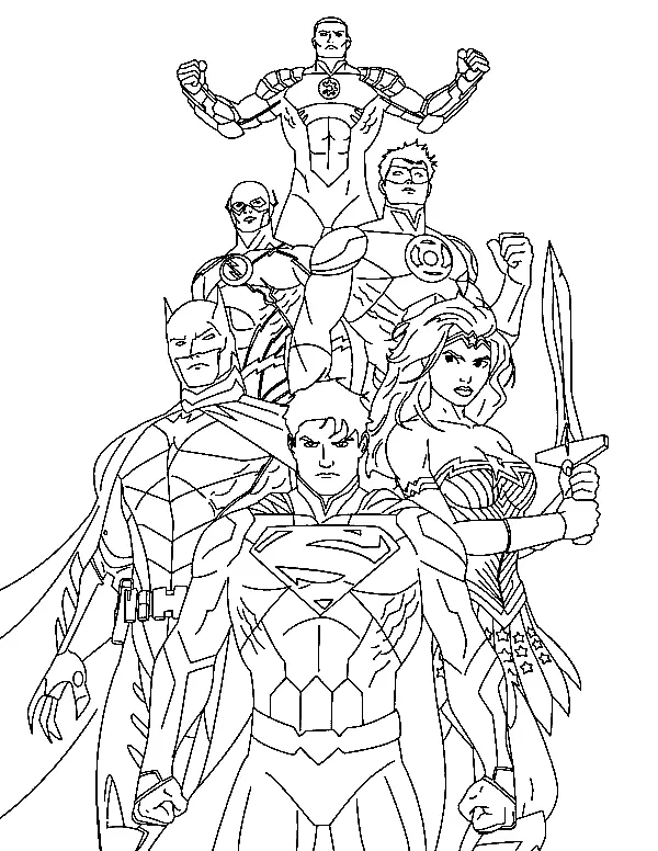 Justice League Coloring Pages 22