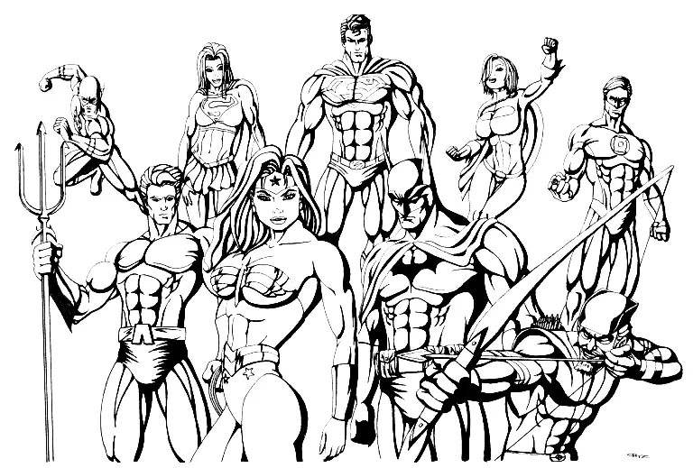 Justice League Coloring Pages 24