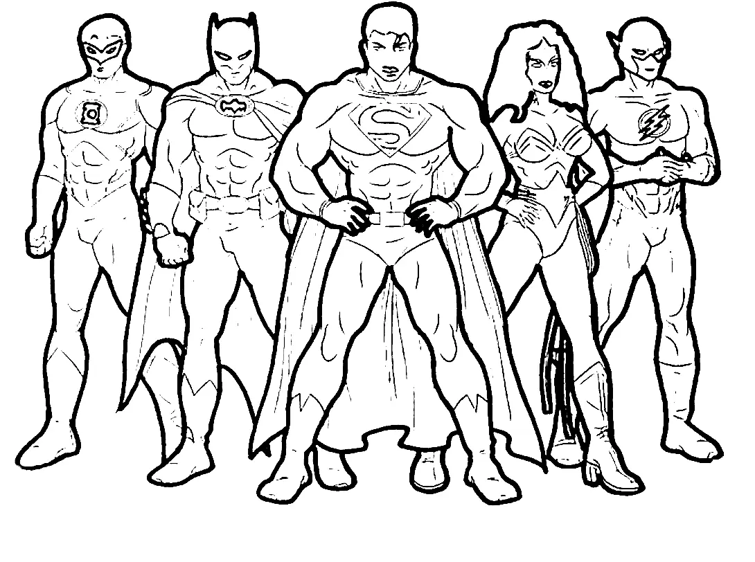 Justice League Coloring Pages 3