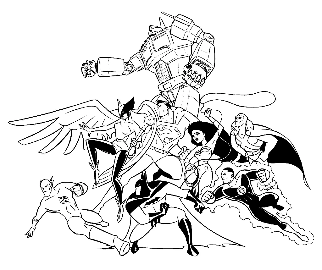 Justice League Coloring Pages 34