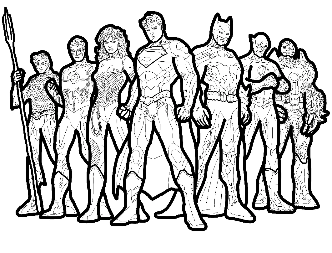 Justice League Coloring Pages 6