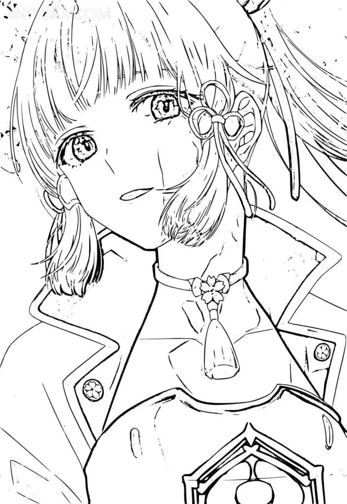 Desenhos de Kamisato Ayaka Para Colorir 38