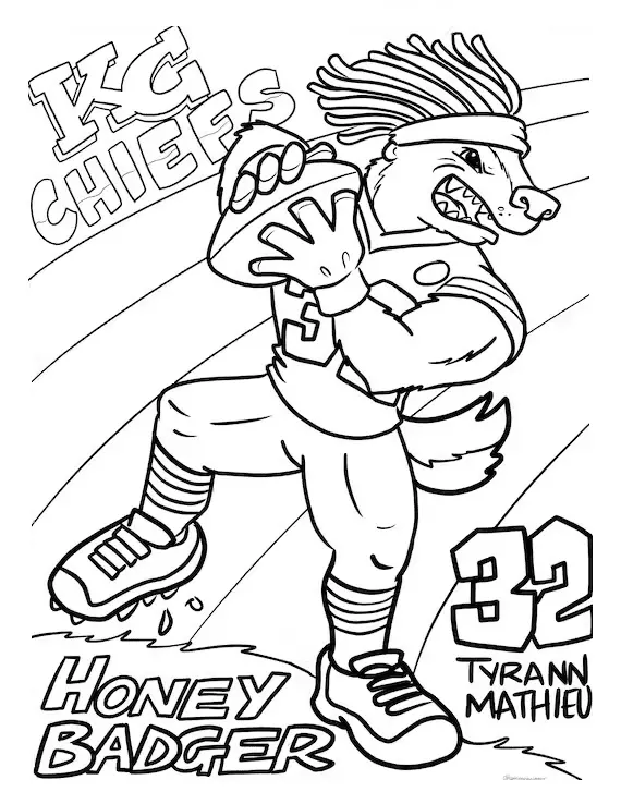 Desenhos de Kansas City Chiefs Para Colorir 17