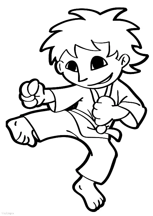 Karate Coloring Pages