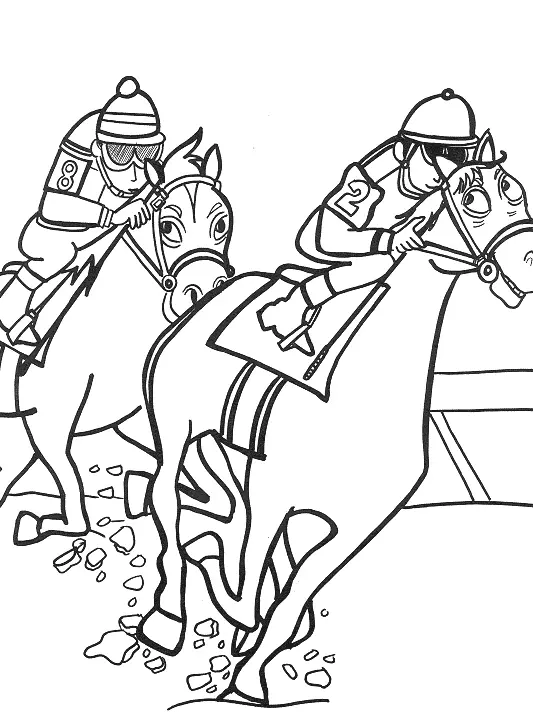 Kentucky Derby Coloring Pages 1