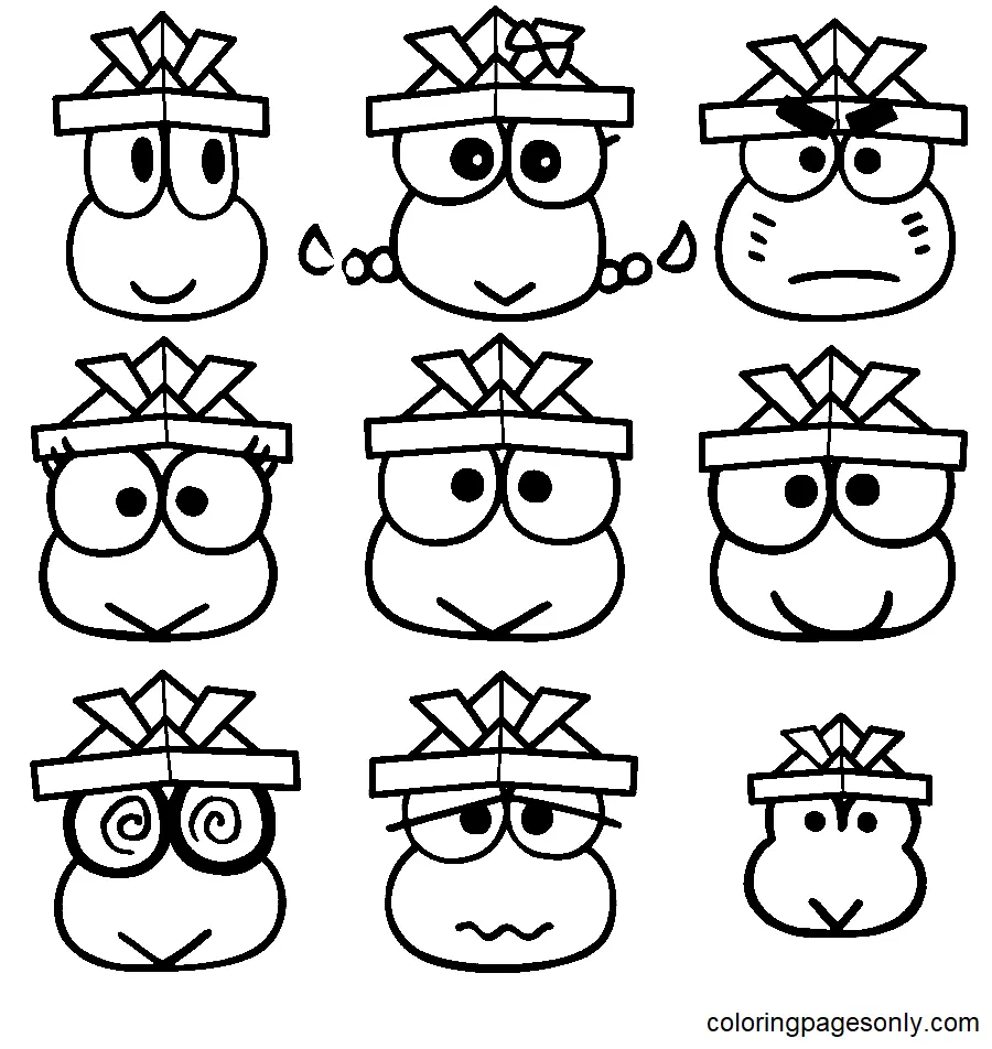Keroppi Coloring Pages 73