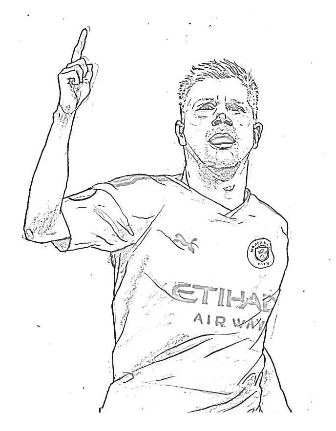 Desenhos de Kevin de Bruyne Para Colorir