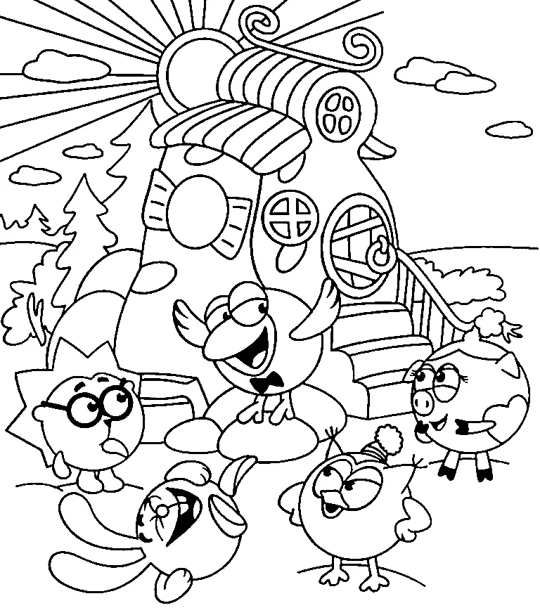 KikoRiki Coloring Pages 23