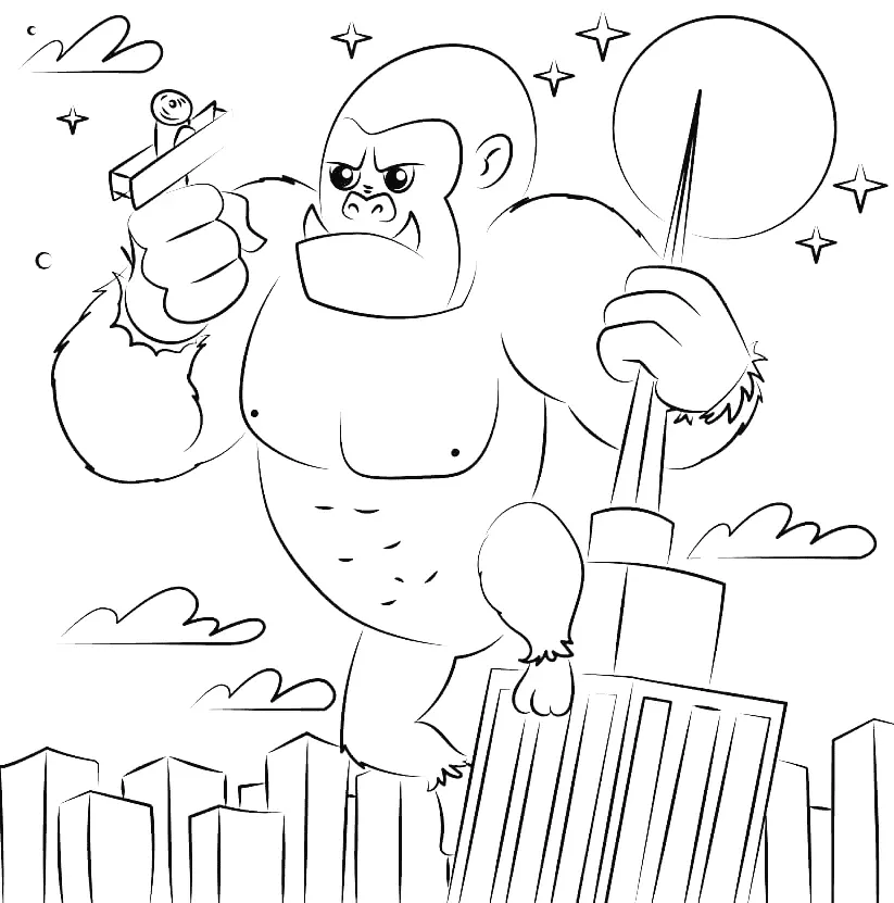 King Kong Para Colorear 12