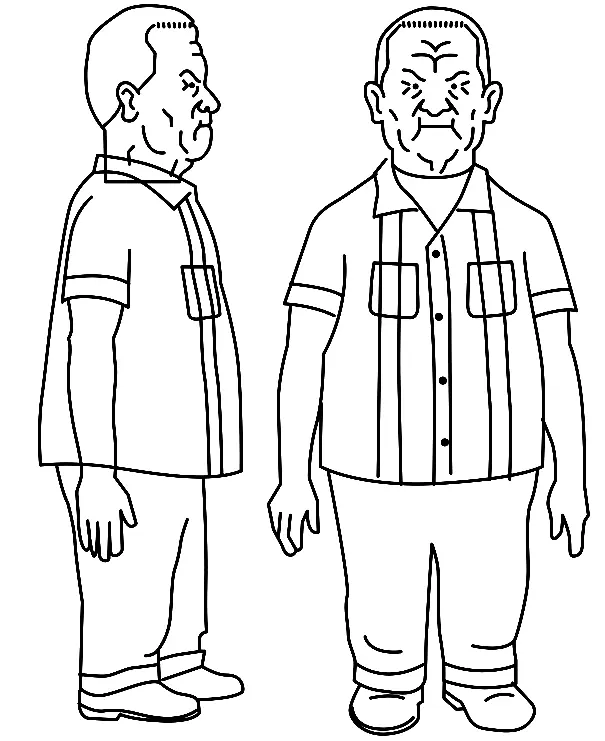 King of the Hill Coloring Pages