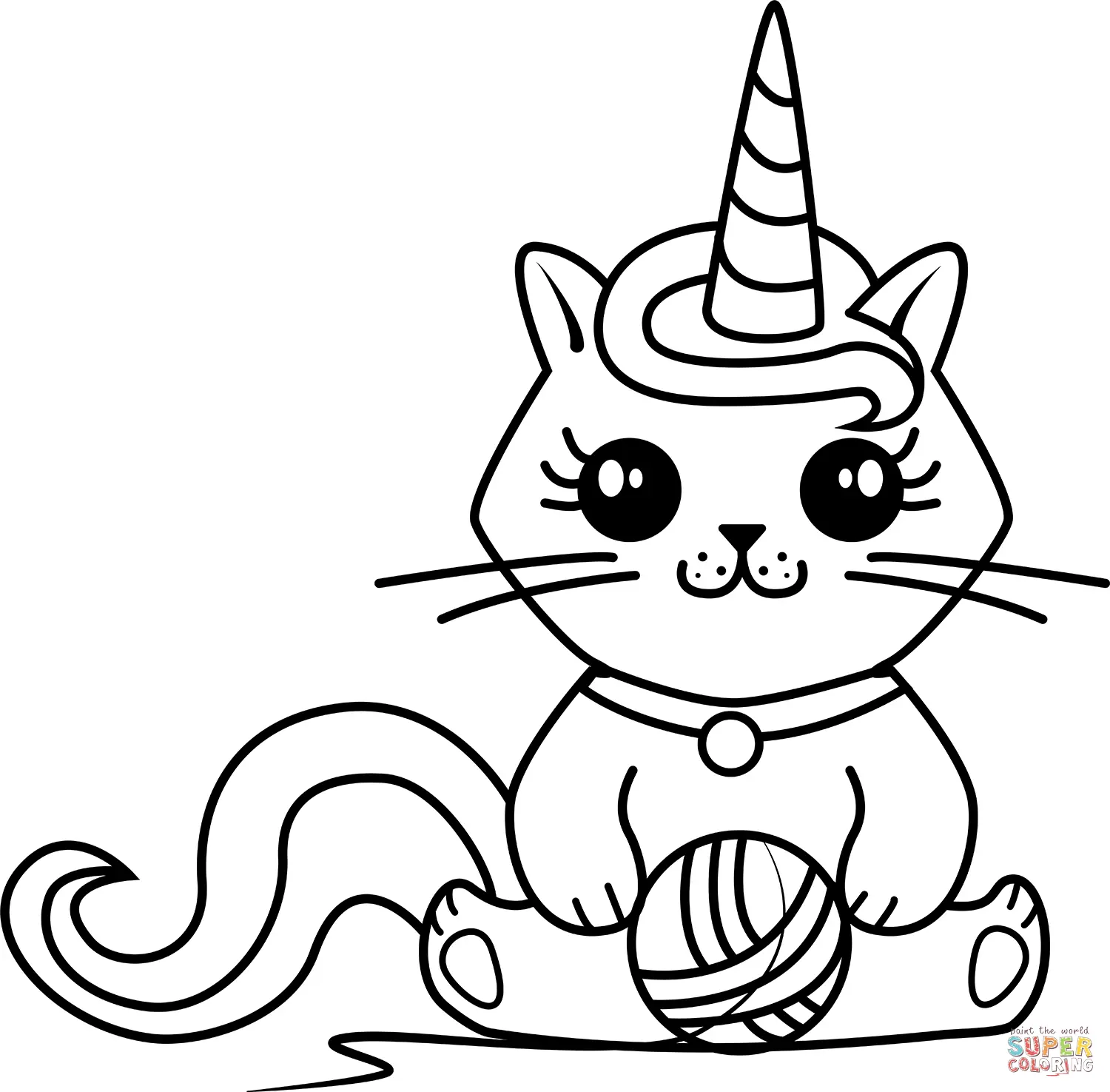 Kittycorn Coloring Pages to Print - Free Printable Coloring Pages