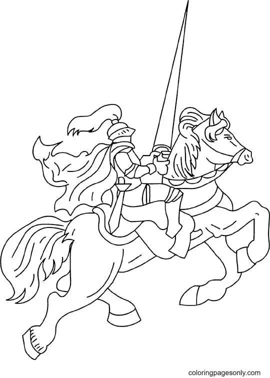 Caballero Para Colorear